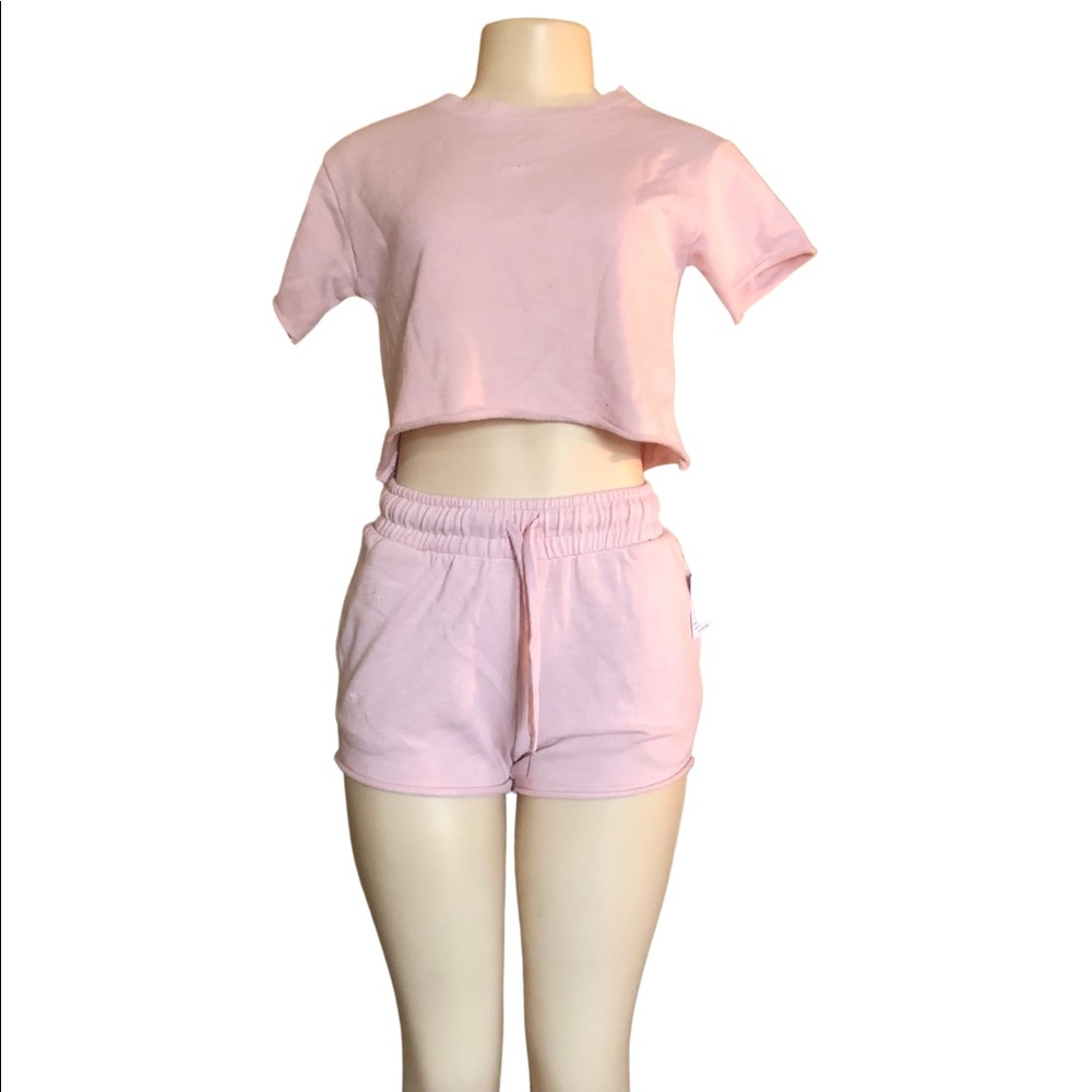 2 Piece Shorts/Crop Top Set